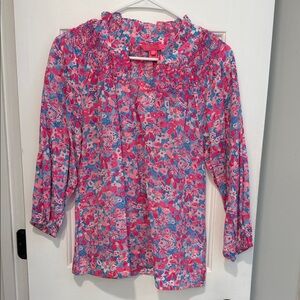 Lilly Pulitzer Floral Top size XS